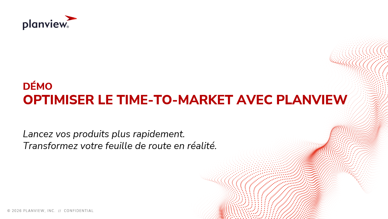 Démo : solution Planview de développement produit